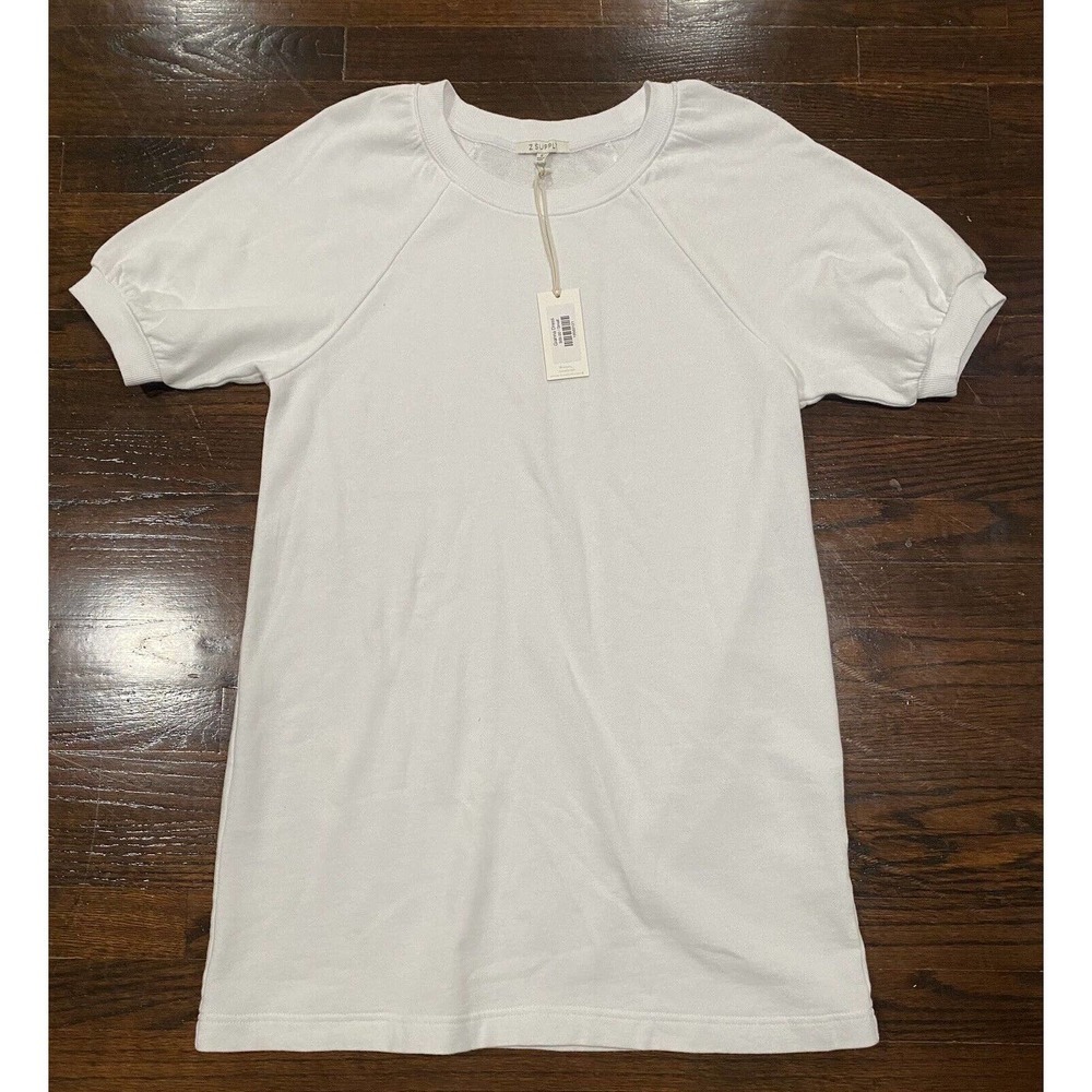 NWT! Z-Supply Gianna Terry Lined Dress Women's Size S White